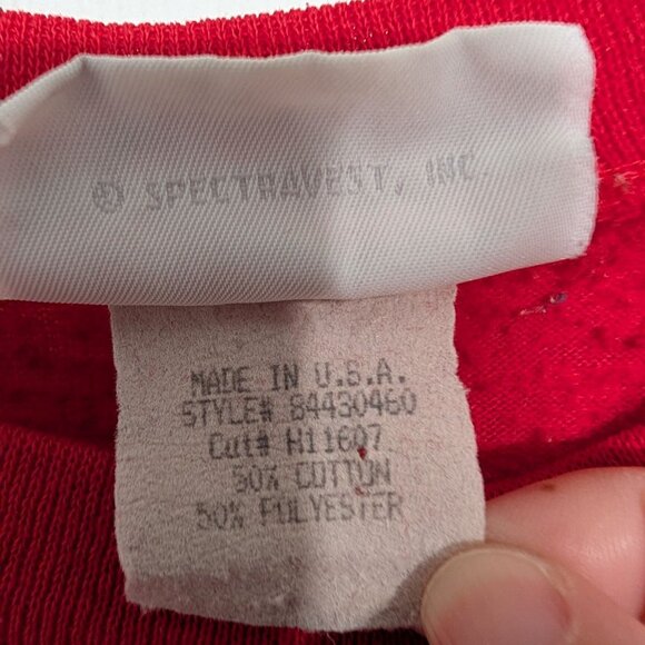 Vintage Spumoni Valentines Sweatshirt Womens Size XL Red Teddy Bear Heart - Picture 5 of 10